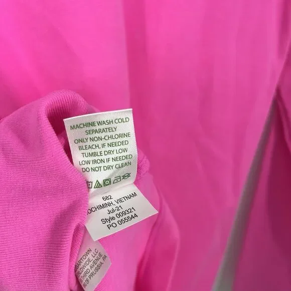 Lilly Pulitzer Halee T Shirt Size Medium Womens Pink Long Sleeve Top Tee Beach - Picture 8 of 8